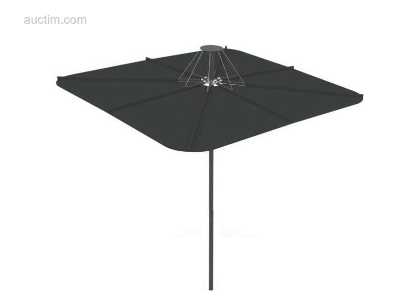Parasol de diseño UMBROSA Infina UX negro completo...