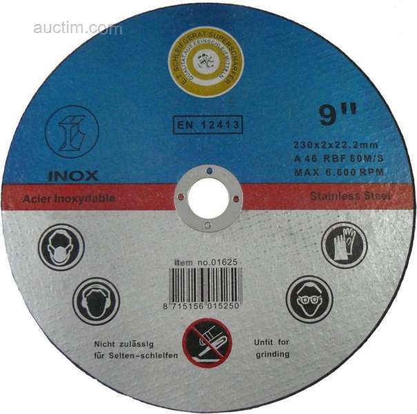 12 x Kovový brusný kotouč 230 x 2 mm INOX