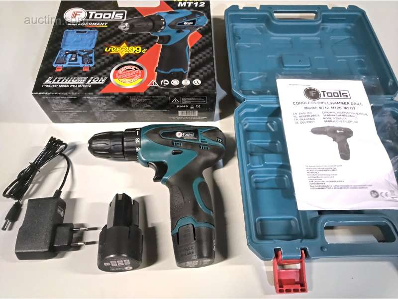 1 Wiertarka akumulatorowa 18 V, pojedyncza, F-TOOLS, wiertarka akumulatorowa...