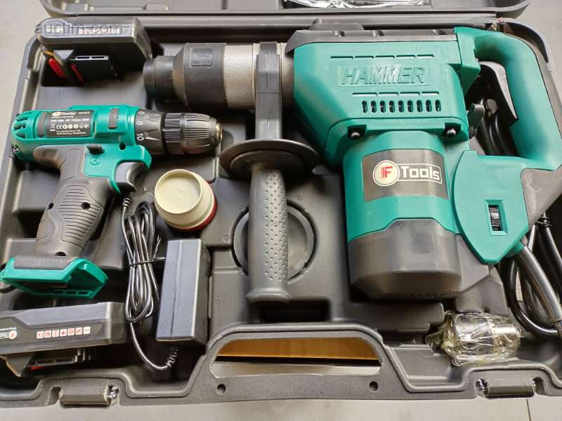 Hammer drill and cordless drill set HD02, F Too...
