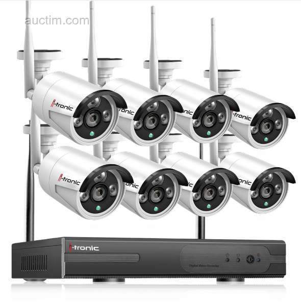 1 CCTV WIFI8 kameraövervakningsset med 8 mörkerseende...