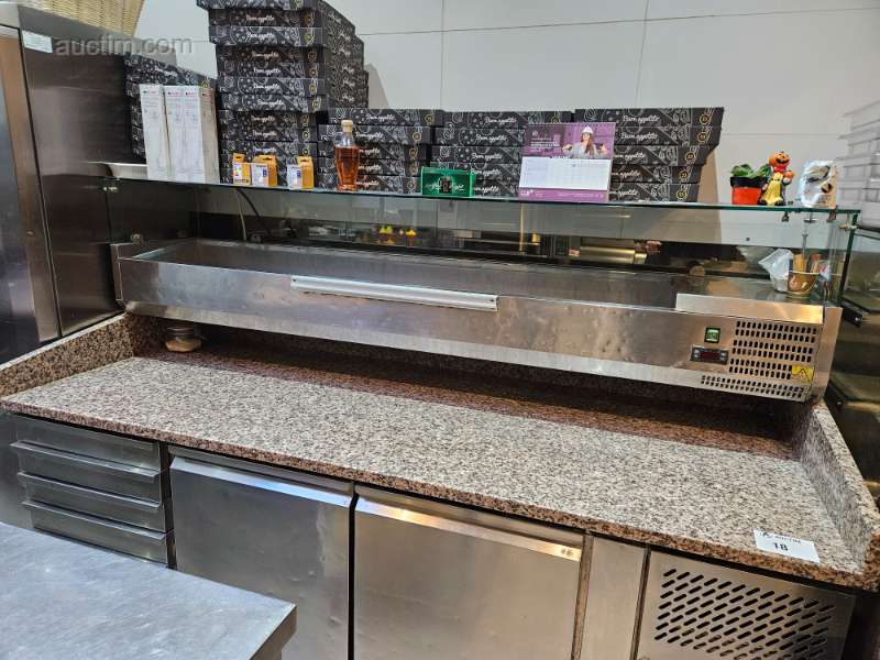 Banco da lavoro refrigerato in acciaio inox