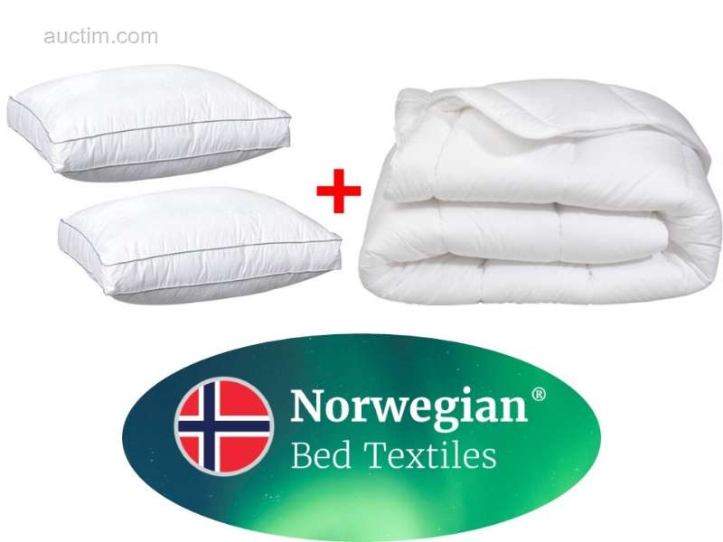 Norskt sovset 2x boxkudde + 1x täcke...