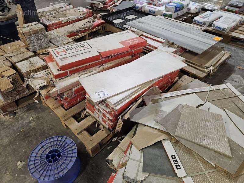 Remaining stock of various building materials