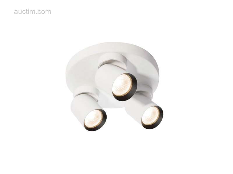 (12x) Rund GU10 Ytmonterad spotlight armatur trippel...