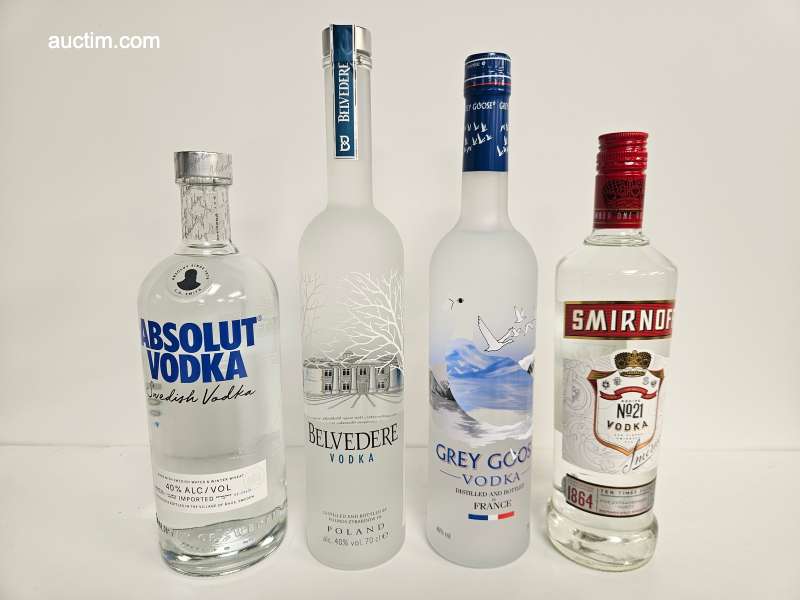 Smirnoff, Grey Goose, Belvedere, Absolut Vodka...