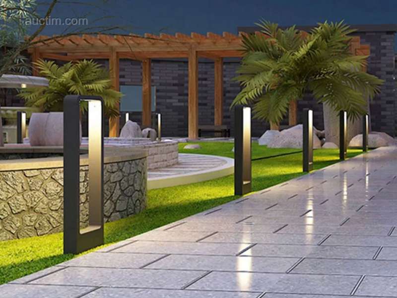 Lampada da giardino LED 8 x 7W nero sabbia 60cm bianco caldo...