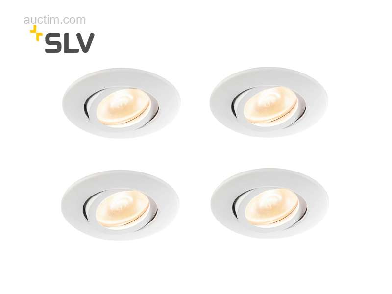 Spoturi LED SLV rezistente la stropire, albe, 10 buc