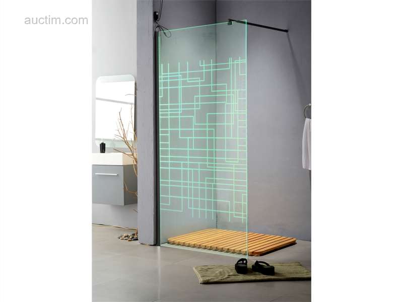 1x Duschwand - 120x200cm - LED-Beleuchtung -...