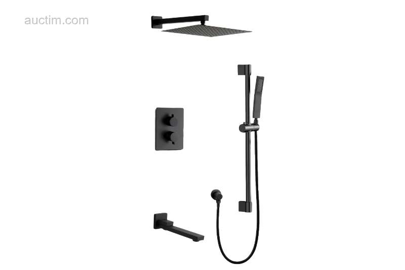 1x Regnbruser - Indbygget - Blandingsbatteri - Mat...