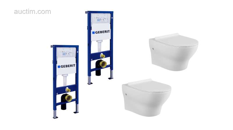 1x WC garniture - podometni splakovalniki Geberit -...