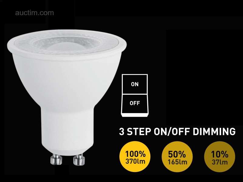 Faretto LED GU10 da 100 x 4,9 W 3 livelli di accensione/spegnimento...