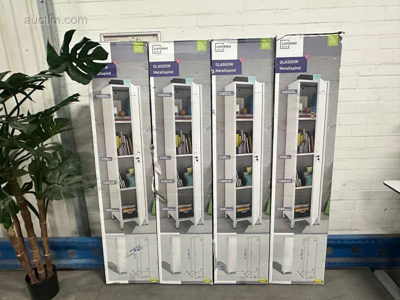 4x Livarno metalen kast met ventilatieopeningen