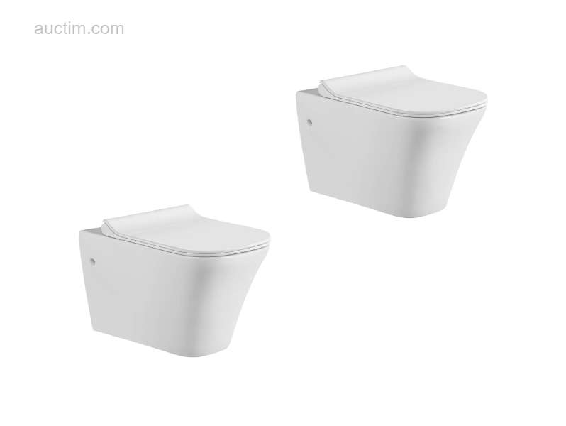 2x WC školjke - Bele - Viseče - Keramične -...