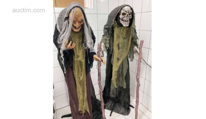 1x Set de 2x figurine animatronice de Halloween în mărime naturală...