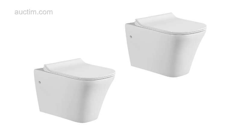 1x WC školjke - bele - viseče - keramične -...