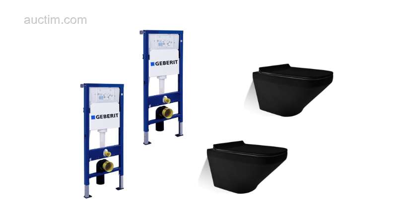 1x WC garniture - podometni splakovalniki Geberit -...