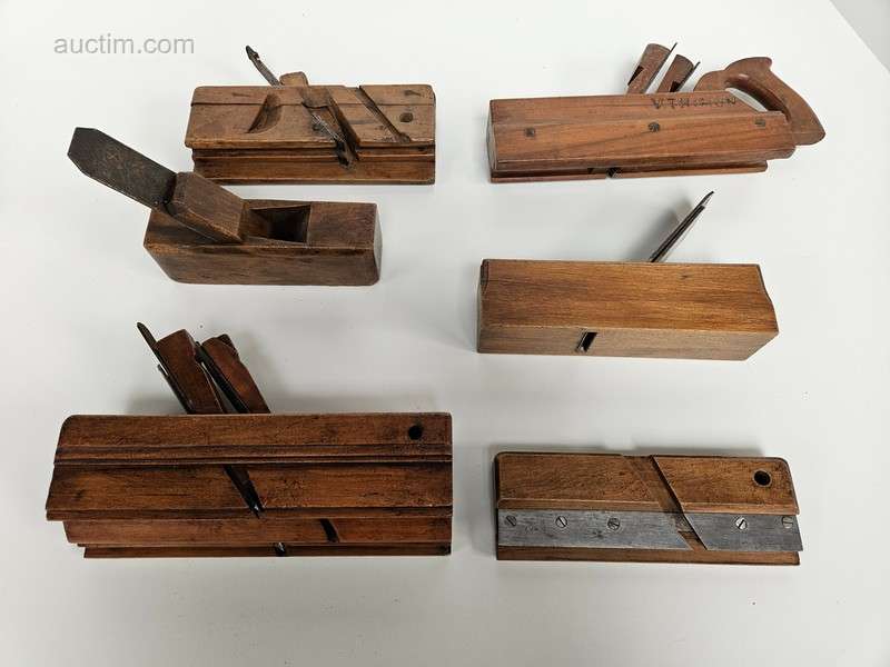 Vintage houten handschaven . (6x)