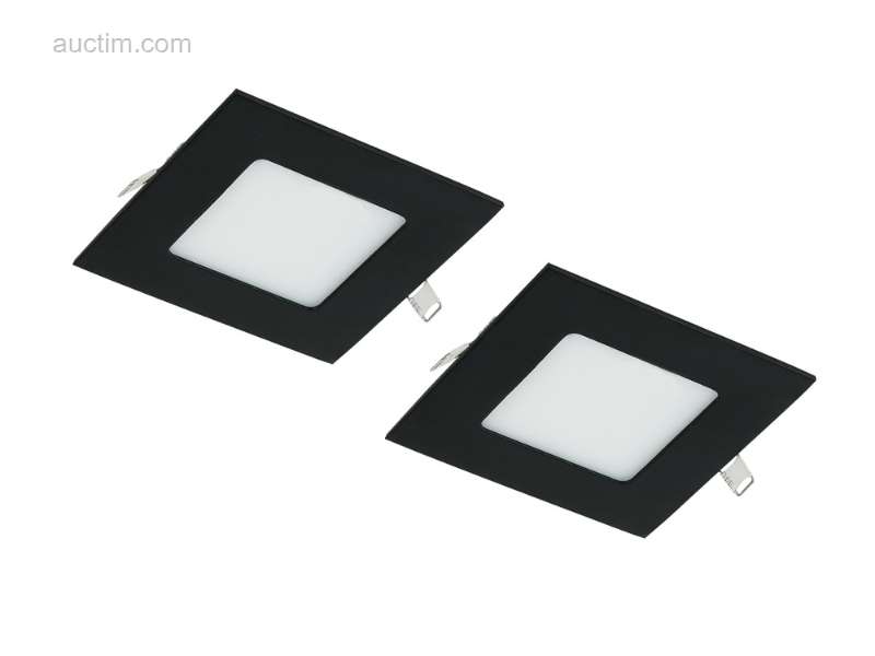 Spoturi încastrate GTX cu LED-uri ultra-slabe, pătrate, negre...