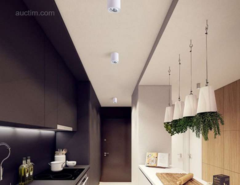 12 x GU10 Spot en saillie Luminaire cylindrique sable blanc...